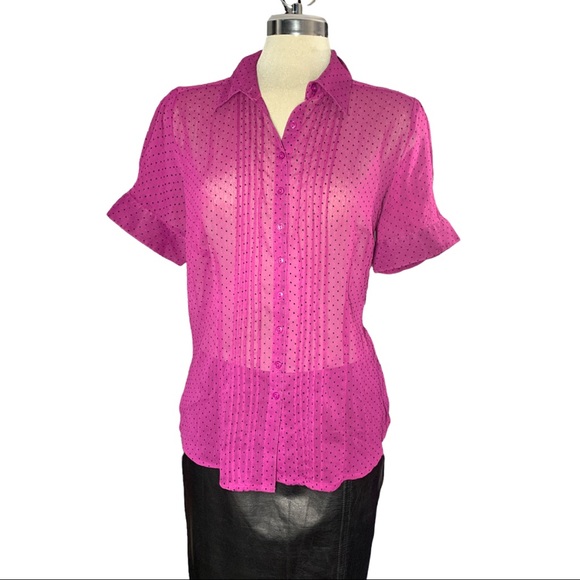 Jessica Purples & Black Polkadot Semi Transparent Short S Size M - Picture 6 of 12